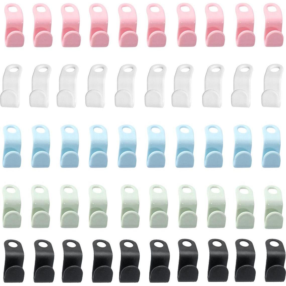 Thumbnail - König Design, Kleiderbügel, Kleiderbügel Verbinder Verbindungshaken Halter Kaskadierende Platzsparender (20 x)