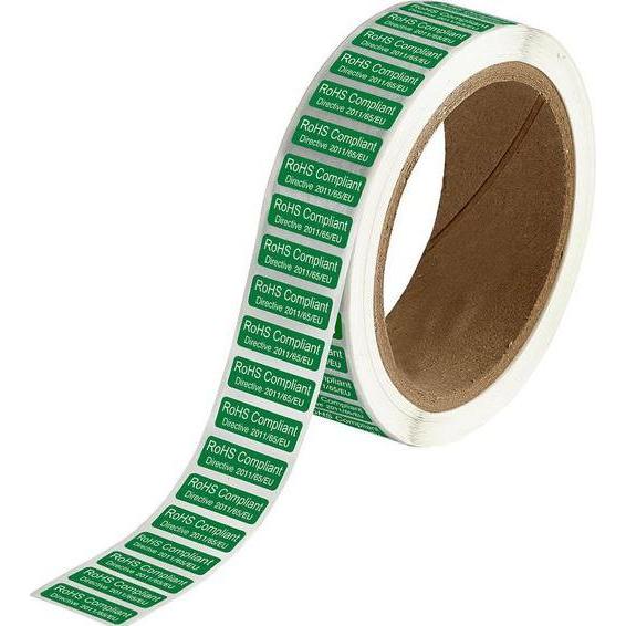 Brady, Etiketten, RoHS Complaint Labels -