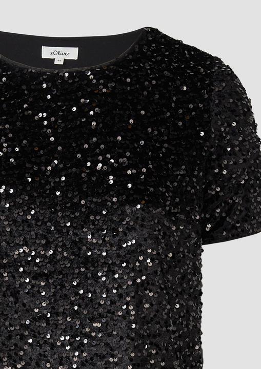 Image du produit s.Oliver Kleid Samtkleid mit Pailletten (48)