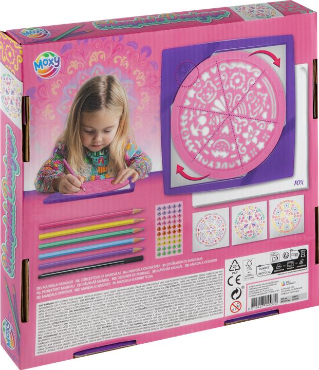 Actual product image Grafix Mandala-Designer 25X25 Cm 6 Buntstifte, 10 Blätter Und 50 Steine