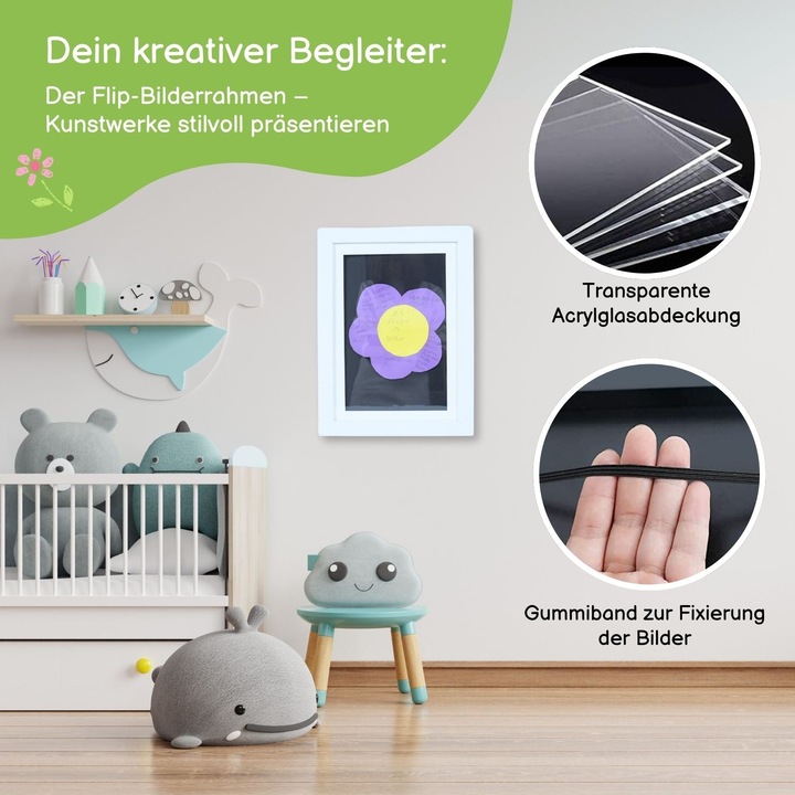 Produktbild Hermex Bilderrahmen Flip Fotorahmen A4 Kunstrahmen Bildhalter Wandrahmen (A4)