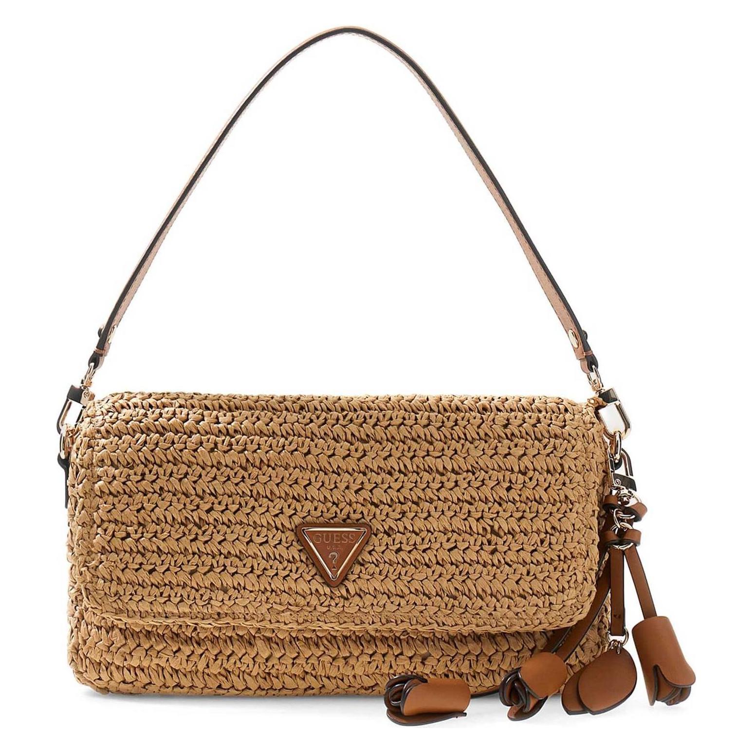 Guess, Damen, Handtasche, Ofelia Flap Shoulder Bag, Braun