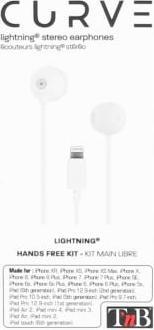 Actual product image T'nB TNB ESCURV - Lightning earphones (Cable)