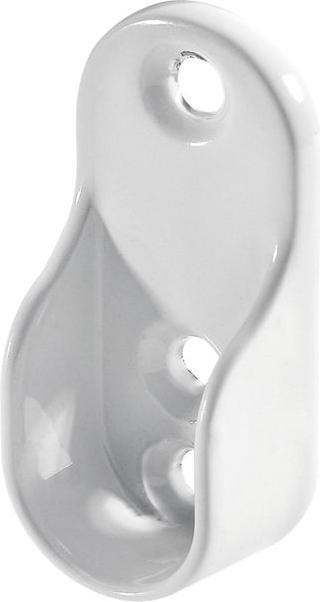 Hettich Schrankrohr-Lager, für Rohrprofil oval 15 x 30 mm, weiss