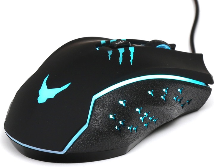 Actual product image Varr Gaming USB Mouse, Adjustable DPI (1200, 1800, 2400 or ), 6 Button with Scroll Wheel, LED 9 (Cable)