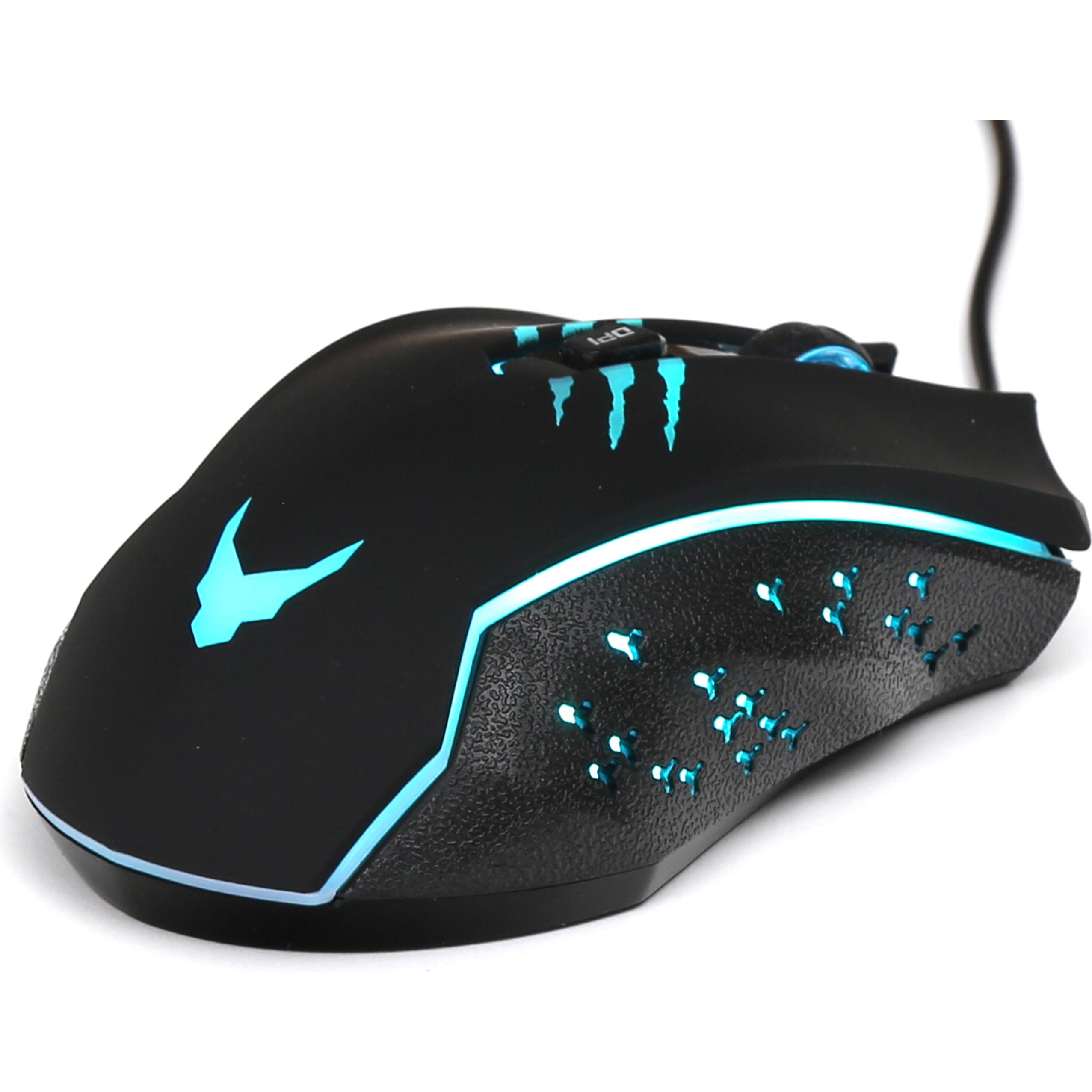 Thumbnail - Varr Gaming USB Mouse, Adjustable DPI (1200, 1800, 2400 or ), 6 Button with Scroll Wheel, LED 9 (Kabelgebunden), Maus, S...