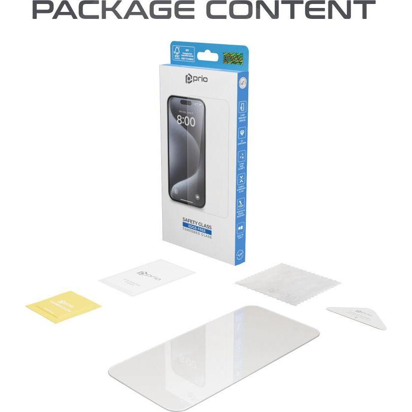 prio Panzerglas Schutzfolie für Samsung S25 klar (1 Stück, Samsung Galaxy S25), Smartphone Schutzfolie, Transparent