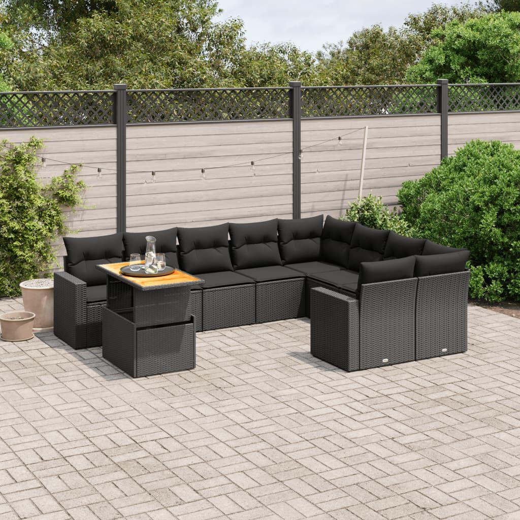 Thumbnail - VidaXL, Gartenlounge, 10-tlg. Garten-Lounge-Set mit Kissen