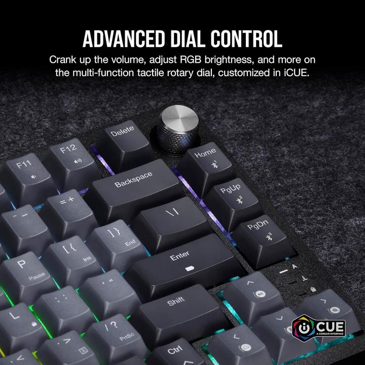 Actual product image Corsair Klaviatūra K65 Plus Belaidė mechaninė KB (Eng. Int., Wireless)