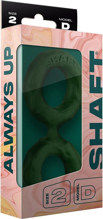 Actual product image Shaft Model D Double Cock Ring, Perfectly Merged Soft Yet Sturdy Adult Toy, Realistic Proprietary Li (4.70 cm)