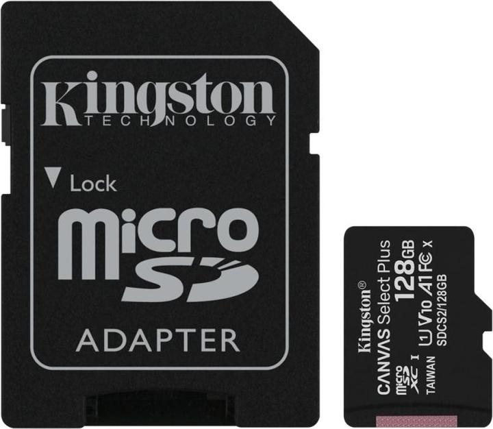 Immagine prodotto Kingston Canvas Select Plus MicroSDXC UHS-I Classe 10 (128 GB, microSDXC, U1, UHS-I)