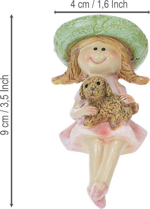 Produktbild Viana Polyresin Dekofigur Mädchen mit Hund
