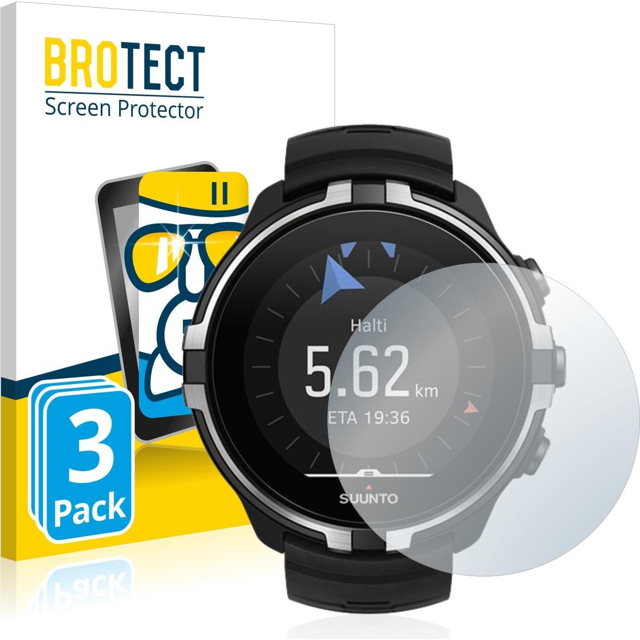 BROTECT AirGlass Panzerglasfolie, Smartwatch Schutzfolie, Transparent