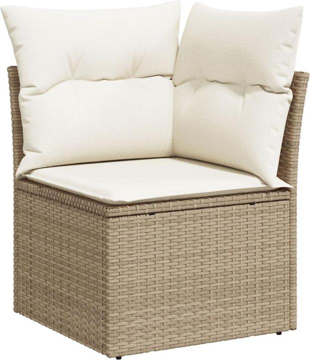 Immagine prodotto vidaXL Set di divani da giardino da 7 pezzi con cuscini Beige poly rattan