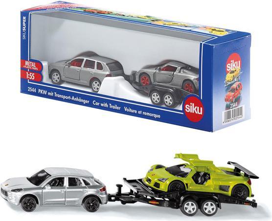 Produktbild Siku PKW mit Transport-Anhänger