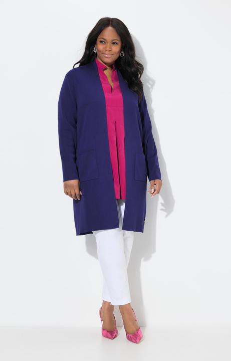 Produktbild Ulla Popken Strickjacke, lange, offene Form, weicher Feinstrick (58)