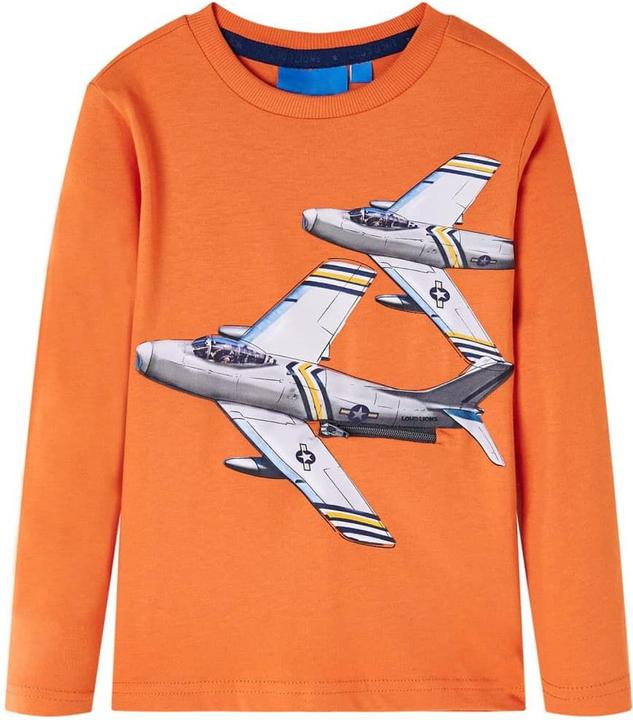 Immagine prodotto vidaXL Camicia da bambino a maniche lunghe arancione scuro 92,Materiale: 100 (92)