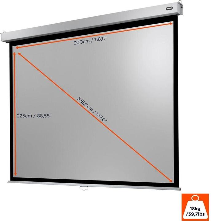 Actual product image Celexon Roller screen Professional Plus 300x225 cm 4:3 (122.83", 4:3)