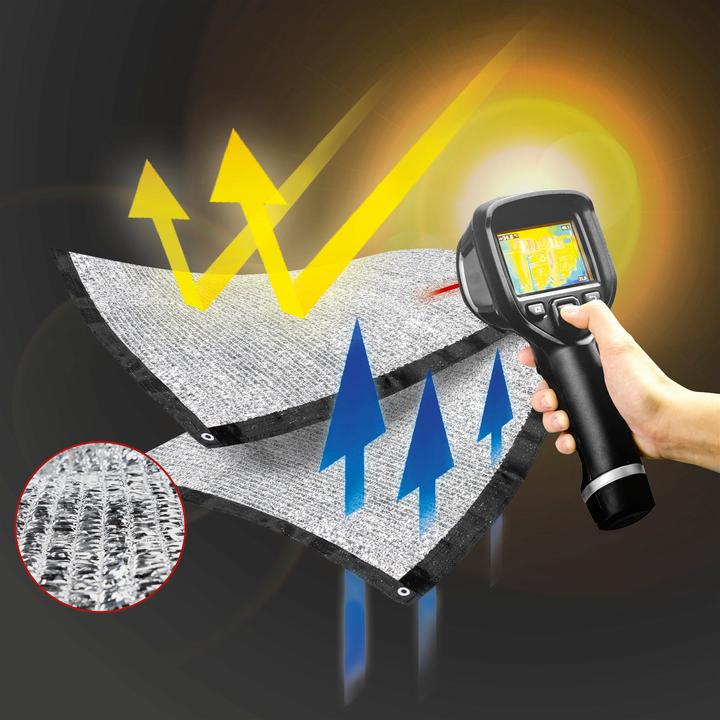 Immagine prodotto Walser Rete di protezione solare Stay Cool, paralume per auto con protezione UV argento 4x6m