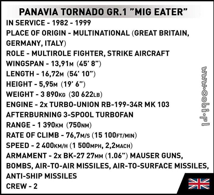 Produktbild Cobi Panavia Tornado GR.1 / 488 pcs.