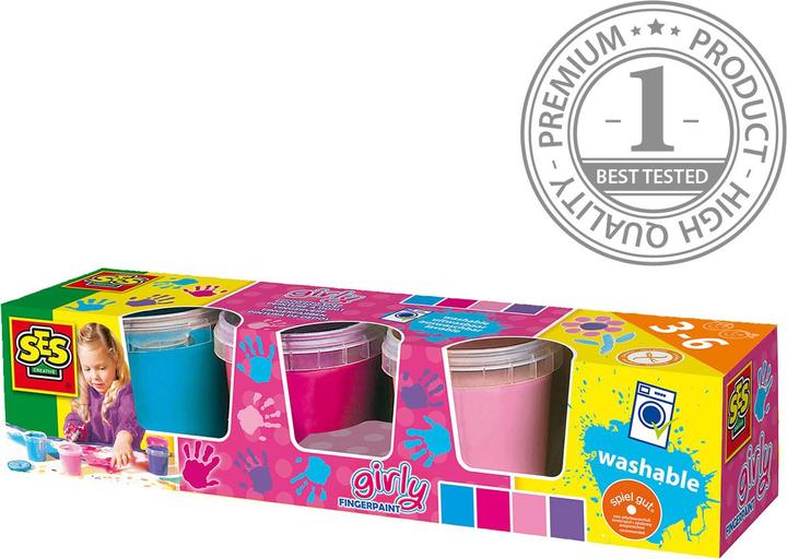 Actual product image Ses Finger paints 4 pieces (Multicoloured, 150 ml)