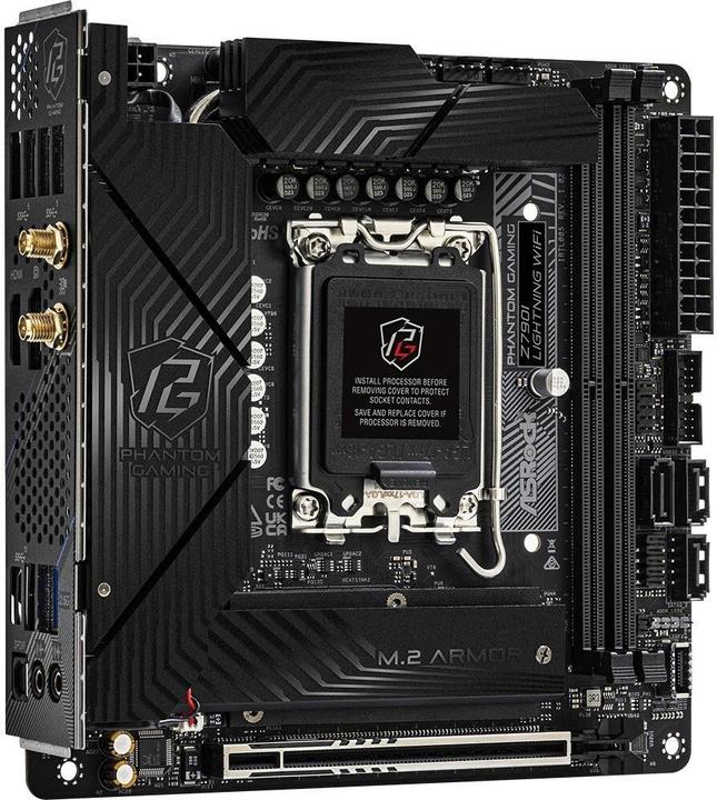 Productafbeelding AsRock Z790I Lightning WiFi 1700 mATX HDMI/DP DDR5 detailhandel (LGA 1700, Intel Z790, Mini-ITX)