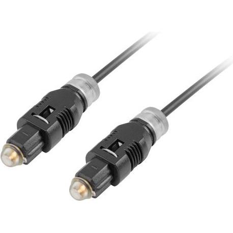 Lanberg CA-TOSL-10CC-0020-BK Glasfaserkabel TOSLINK (2 m, TOSLINK), Audio Kabel