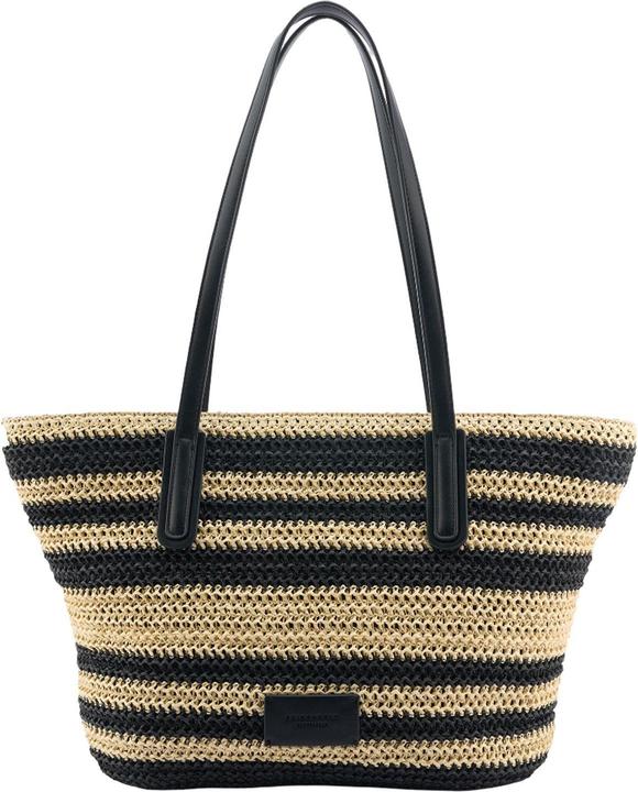 Paglia naturale con strisce nere