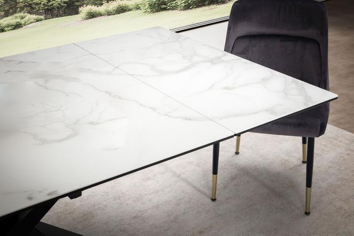 Actual product image FineBuy Esstisch Esszimmertisch 180 - 260 cm Keramiktisch Ausziehbar Keramik