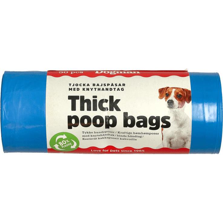 Meilleurs prix pour Dogman Sacs à crottes épais avec poignée à nouer 50 sacs Bleu (Chien), Équipement de toilettage