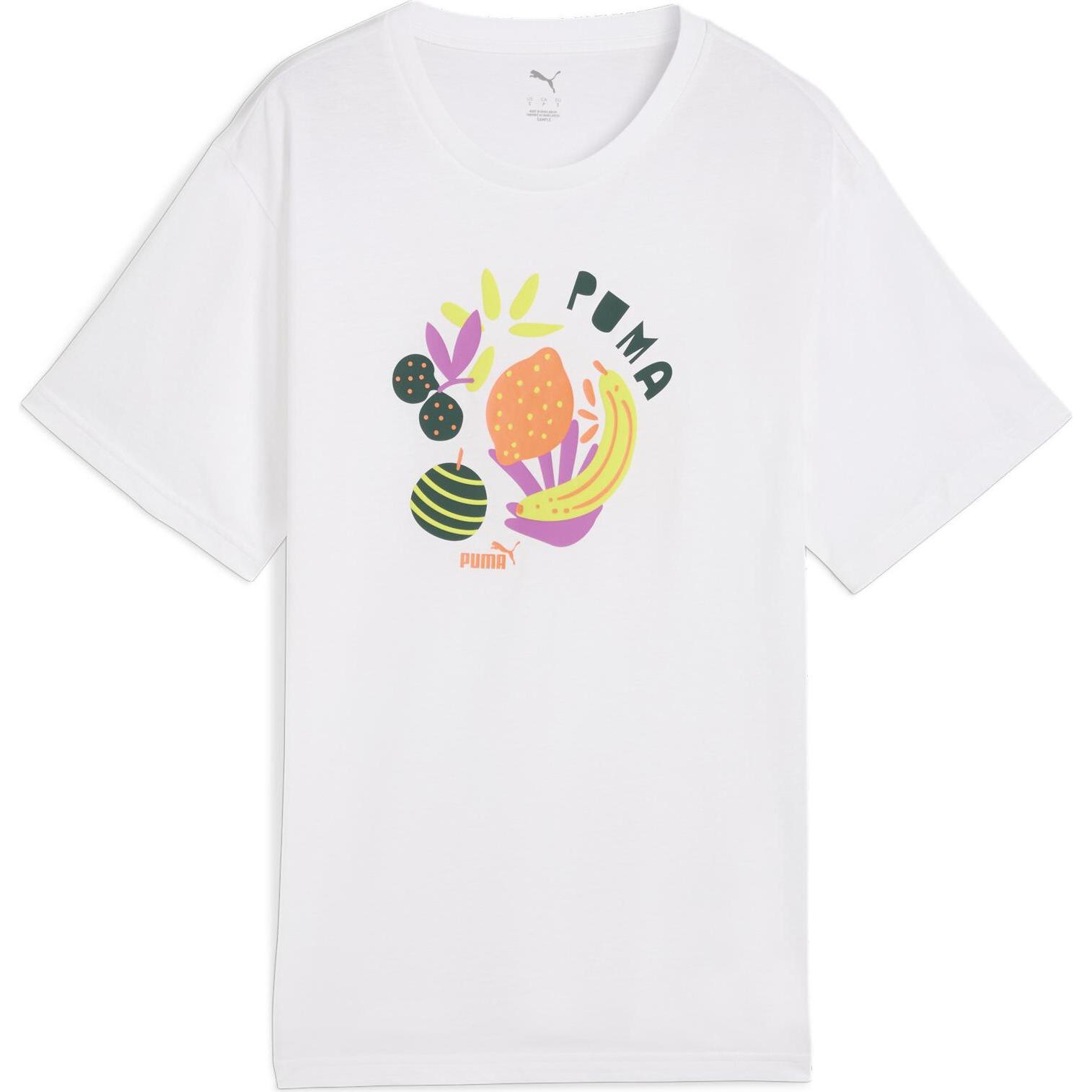 Puma, Herren, Sportshirt, GRAPHICS Relaxed Fruity Tee (L), Weiss, L