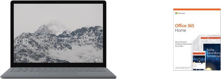 Produktbild Microsoft Surface Laptop, Platinum Grey inkl. Office 365 Home