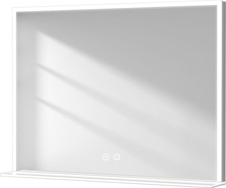 Emke Bathroom Mirror With Lighting 60*80cm, Fog-Free, Cool-White6500Kund Dimmable, Glass Shelf