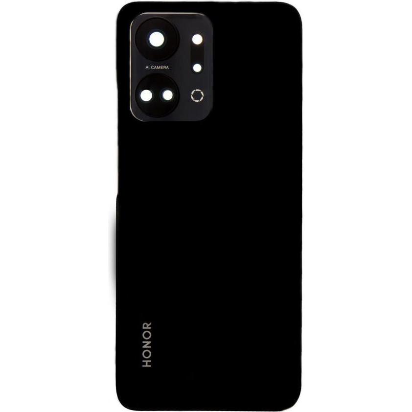 Honor X7a Battery Cover with Frame and Camera Glass Midnight Black, Smartphone Akku