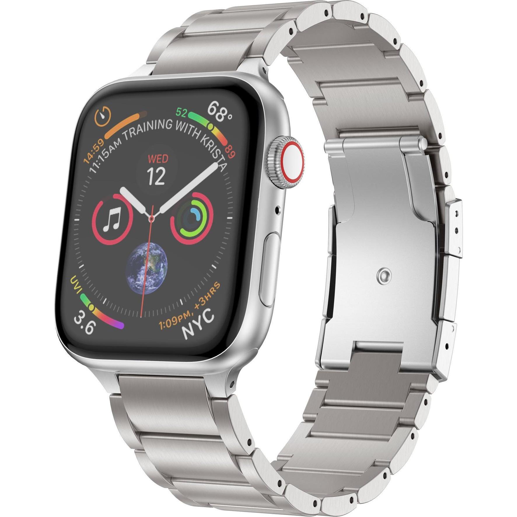 Strap-it Titanarmand (Apple Watch), Uhrenarmband, Silber