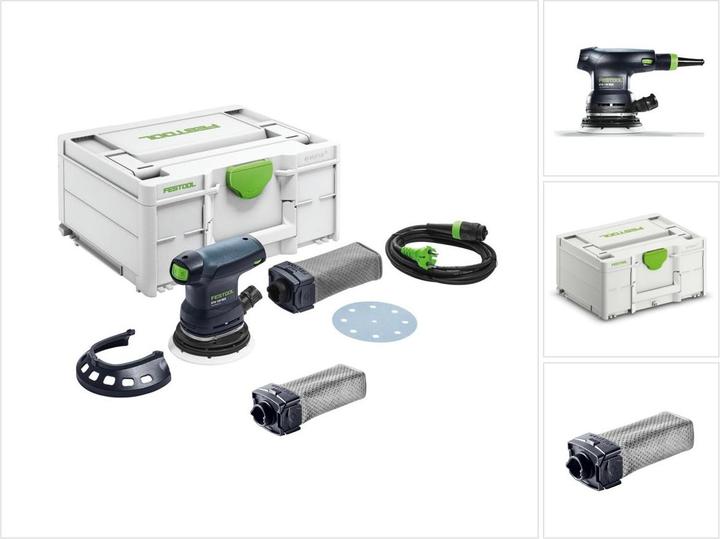 Image du produit Festool ETS 125 REQ-Plus Ponceuse excentrique 125 mm 250 W + Coffret Systainer + Sac récupérateur (Ponceuse excentrique, 250 W)