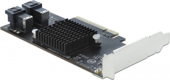 Actual product image Delock Host Bus Adapter PCIe-x8 - 2x U.2 SFF-8643 NVMe
