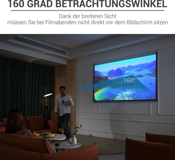 Produktbild Homcom Beamer Leinwand Kunststoff, Metall Weiss (116.54", 16:9, 4:3)