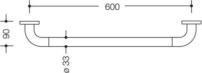 Immagine prodotto Hewi Portasciugamani SERIE 477 d= 33mm m Ros. d= 70 Dimensione asse 600mm sabbia