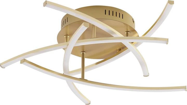 Actual product image Lindby Flakira LED ceiling lamp, 5-light antique brass (1940 lm)