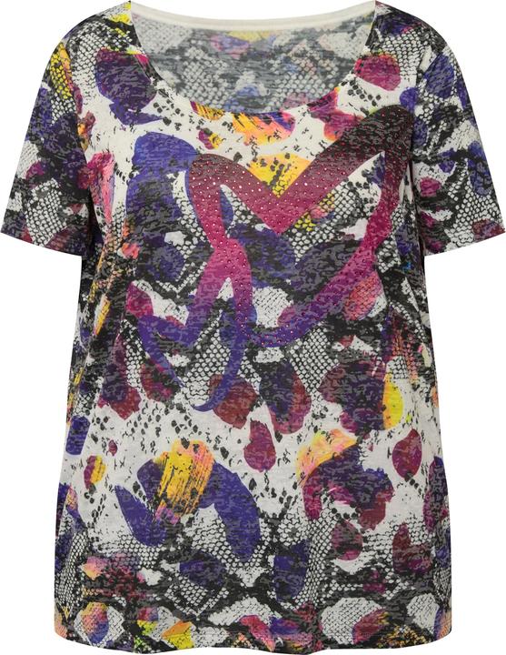 Image du produit Miamoda T-shirt à imprimé all-over, avec col rond et manches courtes (46)