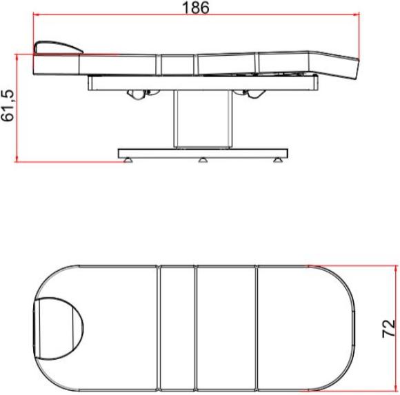 Produktbild Alpeda Lyre Basic Wma Treatment Bed (3 Motors)(p.p.)