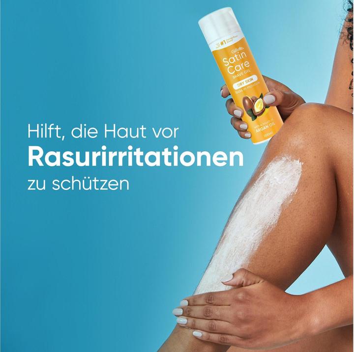 Immagine prodotto Gillette Satin Care Gel Arganöl Rasiergel 200 ml (200 ml, Gel da barba)