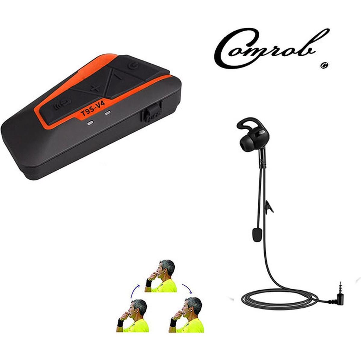 Comrob, Radio + Interfono per moto, 1 module Scheidsrechter / Fiets / Boot intercom communicatie headset max 1500 meter
