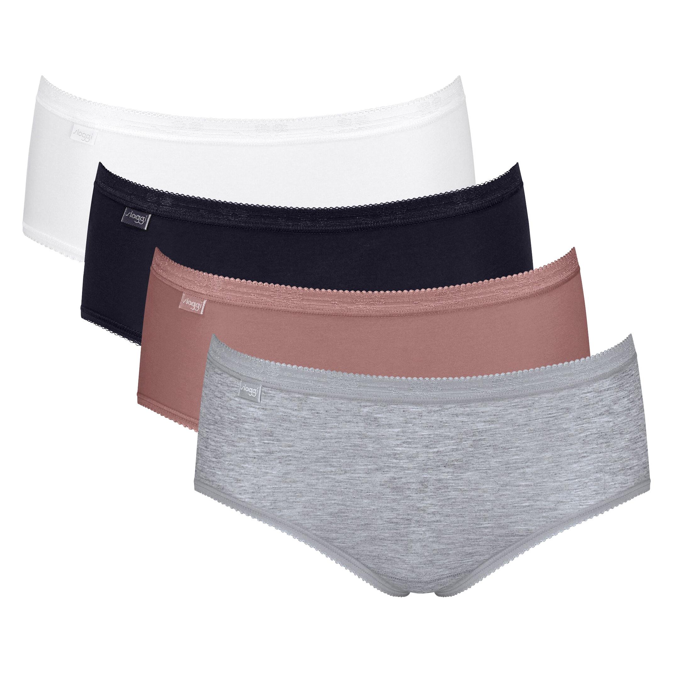 Sloggi, Damen, Unterhosen, Basic+, Mehrfarbig, (38, M, 4er Pack)