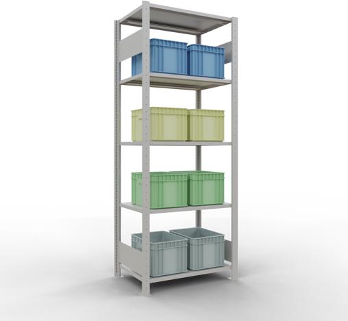 Image du produit Schulte Lagertechnik Système d'étagères de base MULTIplus150 sans boulons avec longerons.