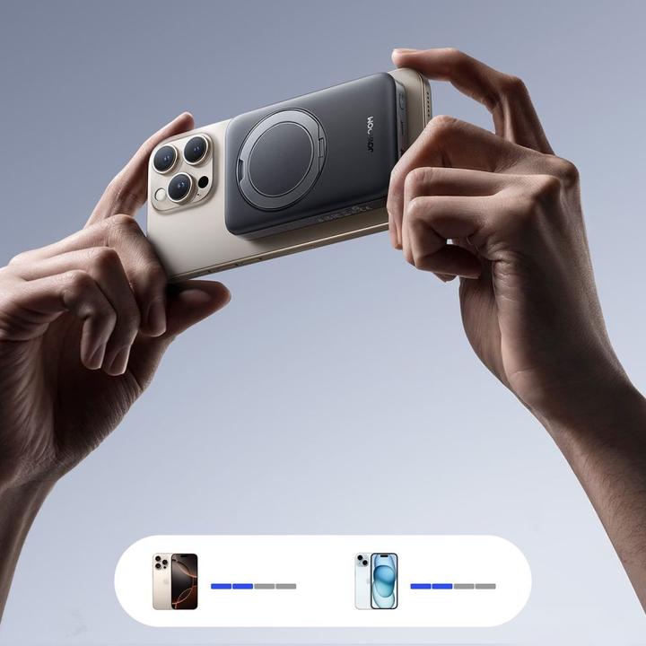 Produktbild Joyroom magnetic wireless powerbank JR-PBM12 22.5W with handle (black) (10000 mAh, 22.50 W, 38.50 Wh)