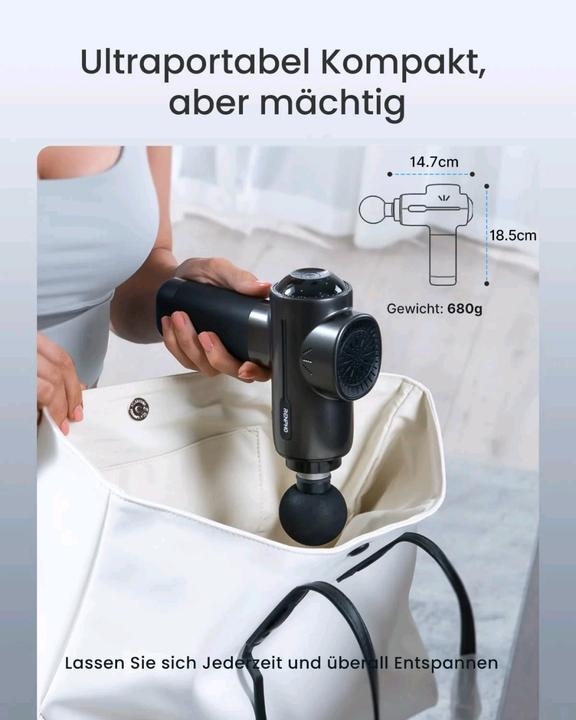 Actual product image Renpho R3 Active Massage Gun - Metallic Blue
