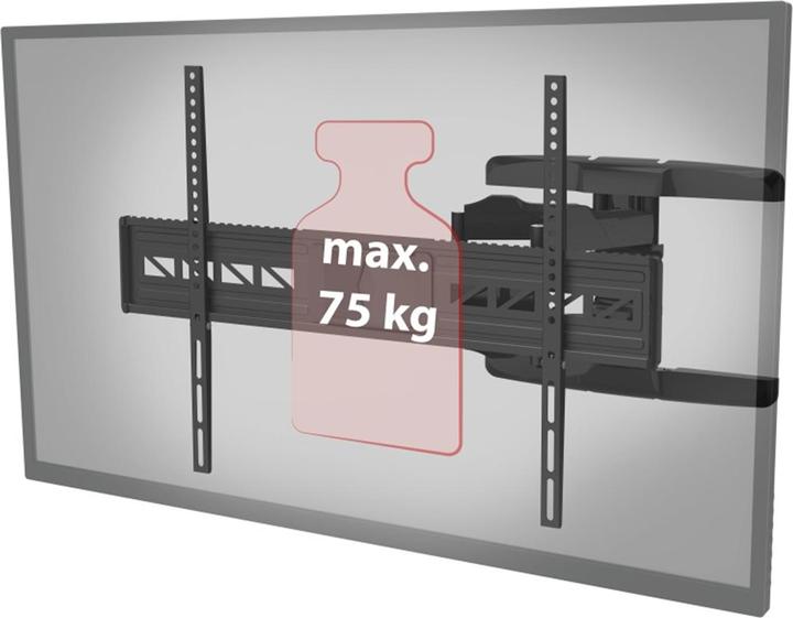 Image du produit Hama Support mural TV FULLMOTION, 5 étoiles, XL - Kit de montage (plaque de connexion, inclinaison, etc.) (Mur, 90.16", 75 kg)