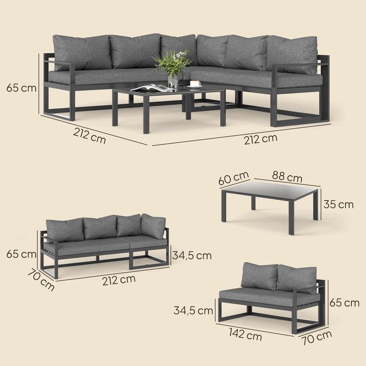 Immagine prodotto Outsunny Set di mobili da giardino 3 pezzi